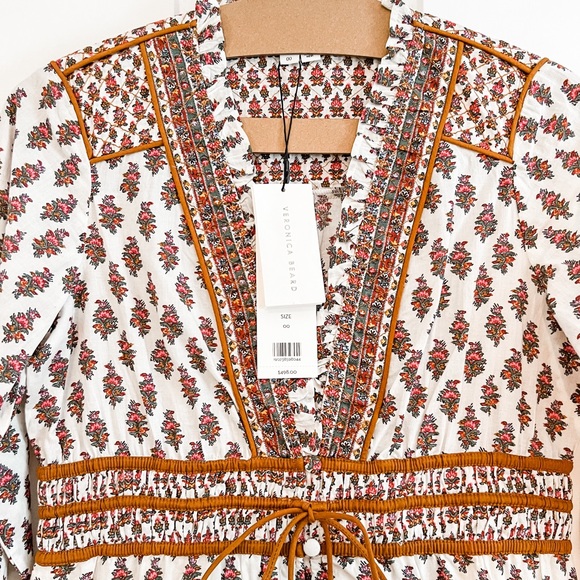 NWT Veronica Beard- ALESSANDRA BOHO-FLORAL DRESS Size 00 - Picture 8 of 13